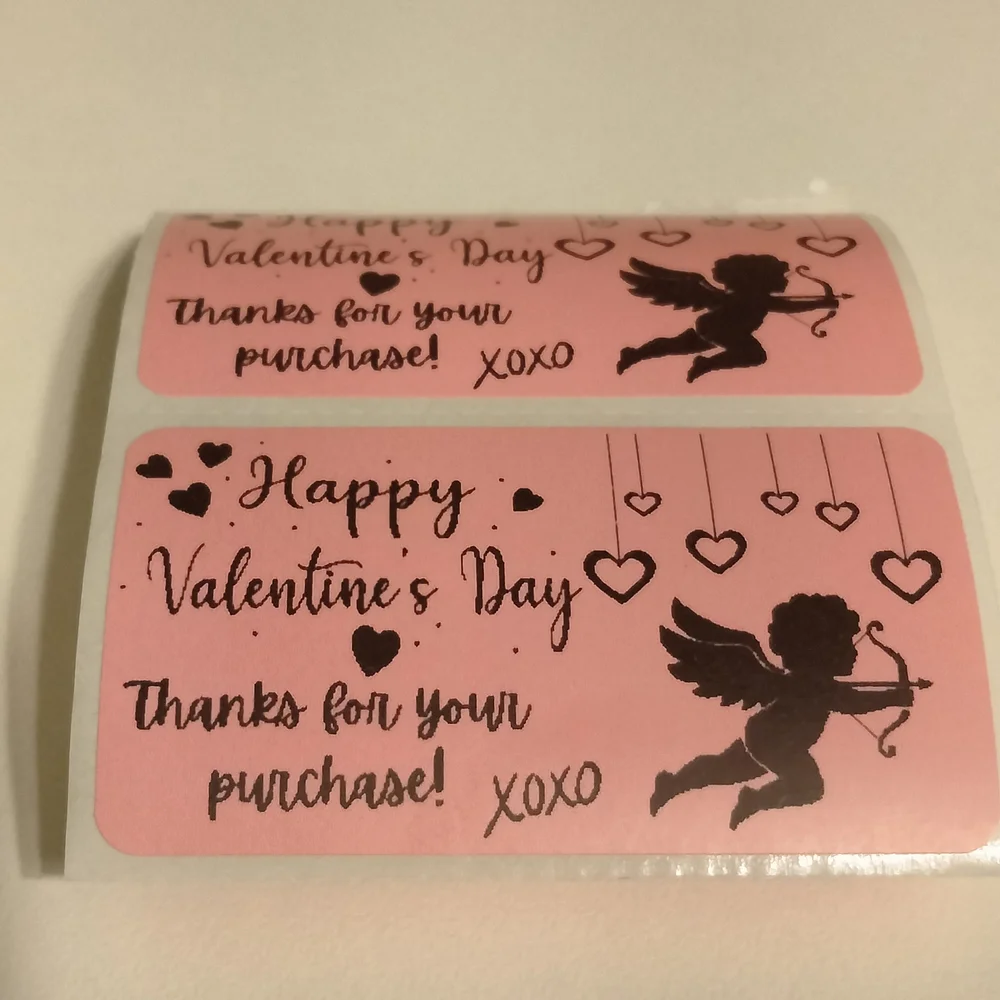 💙100 Valentines Cupid- Shipping Labels Thermal Packaging Stickers 2.25